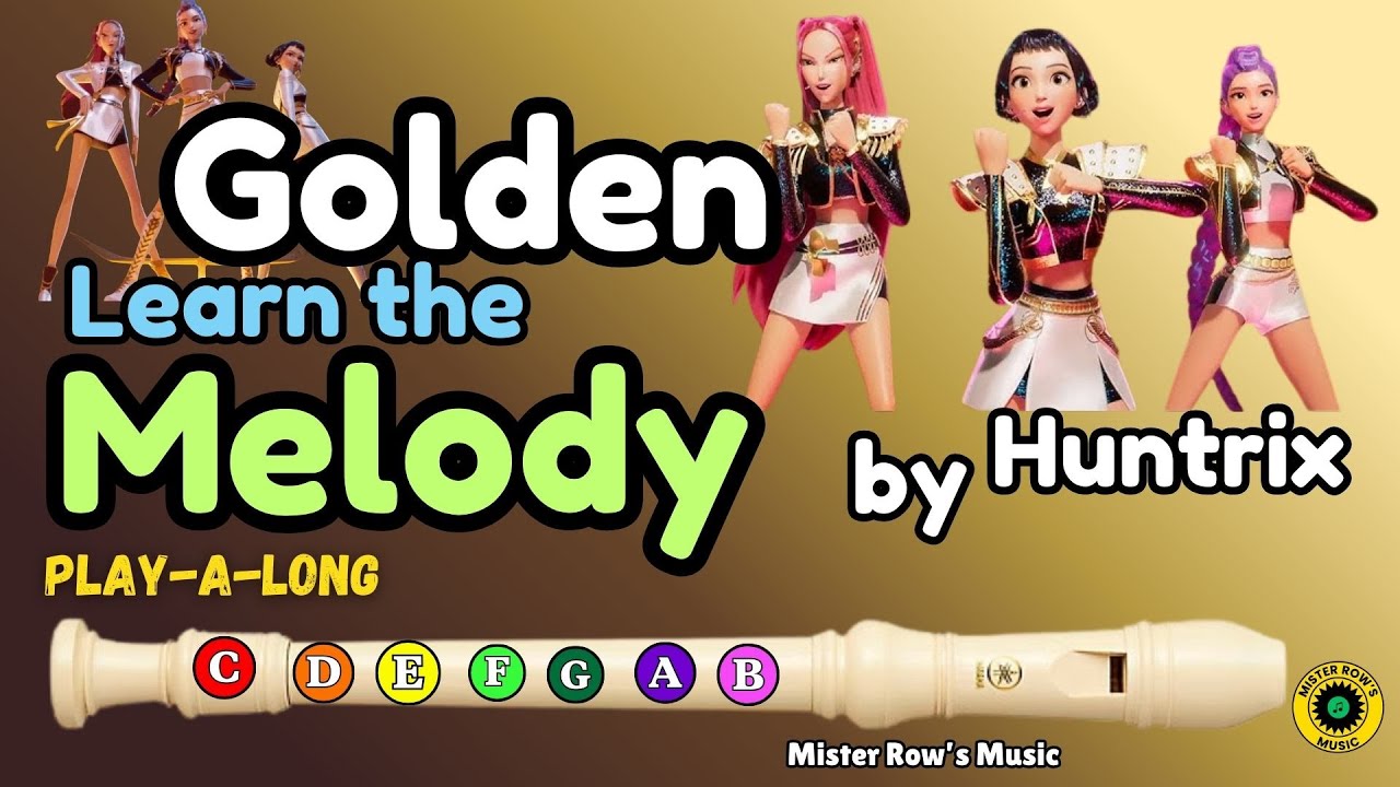 GOLDEN | KPOP Demon Hunters | Melody Slow Play-A-Long  Recorder - Level 5