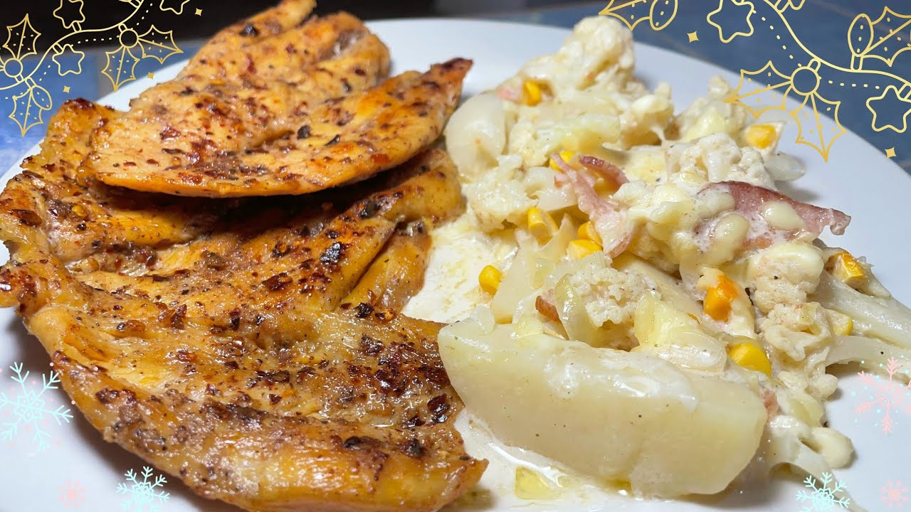 Coliflor con Papas a la crema y Pechugas a la Mantequilla | Con Sabor a Guerrero