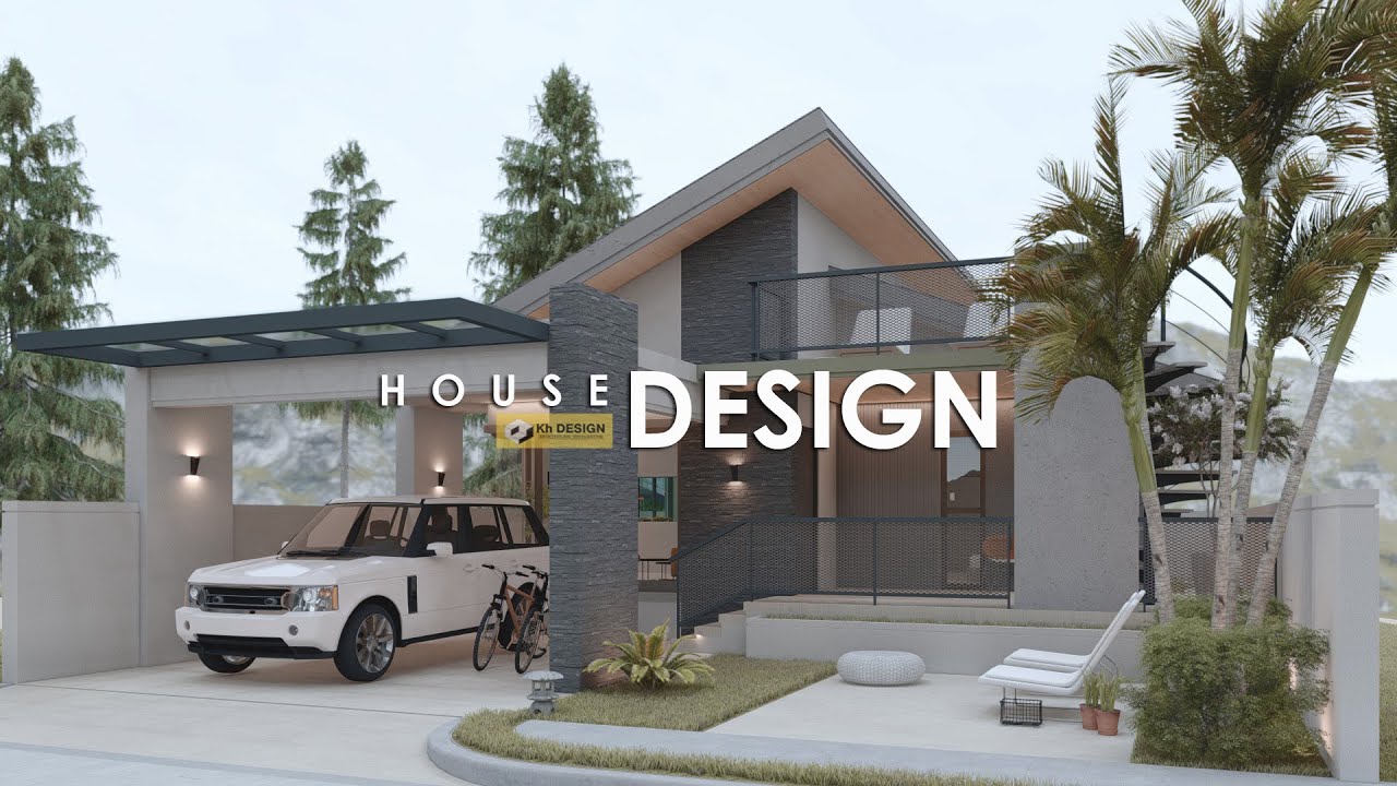 HOUSE DESIGN | BUNGALOW HOUSE with DECK 8.50m x 10.00m (85 sqm) | 2 BEDROOM