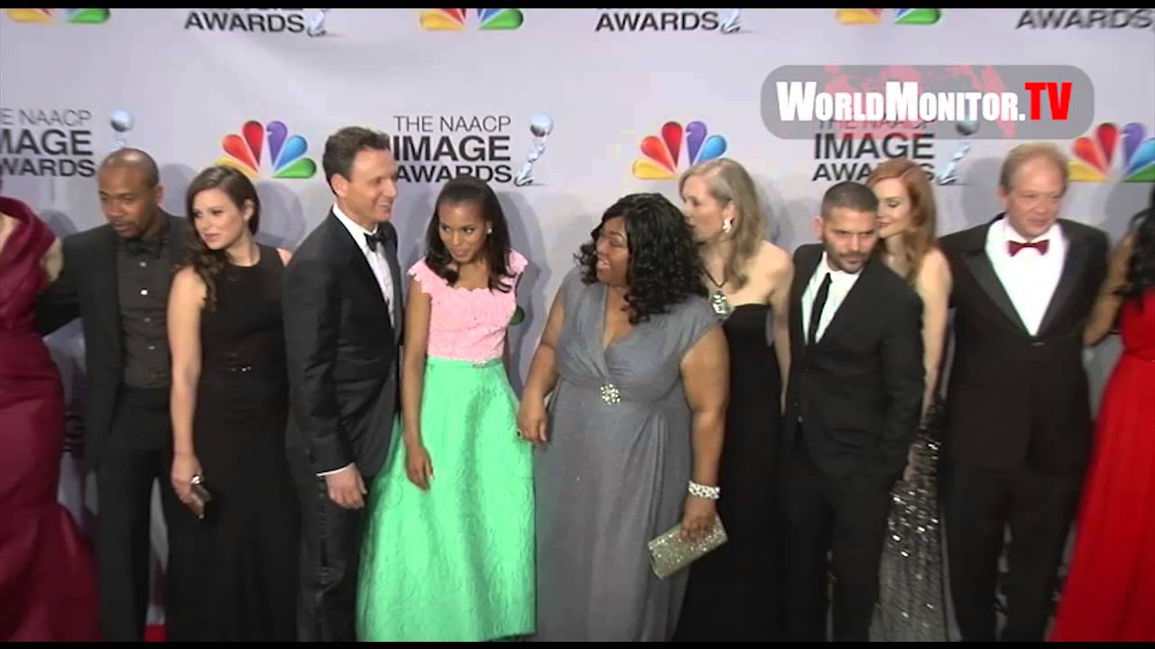 Cast of ABC's hit Drama 'Scandal' backstage at The 44th NAACP Image Awards