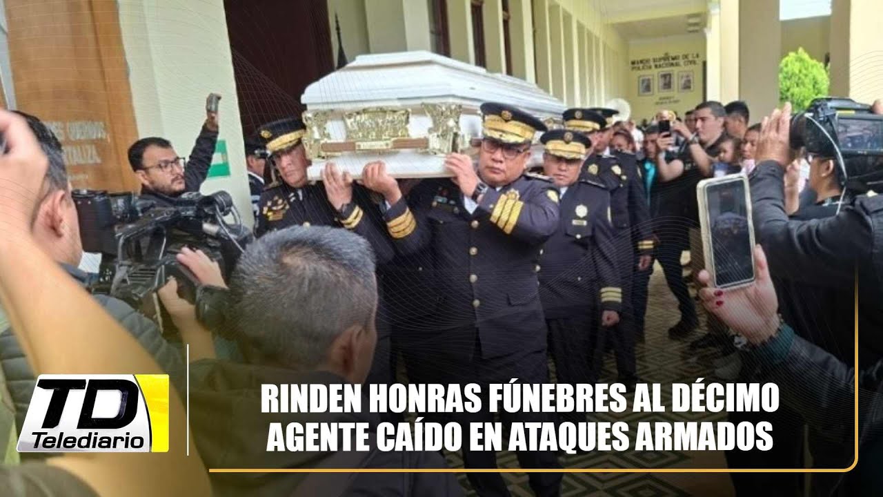 Rinden honras fúnebres al décimo agente caído en ataques armados