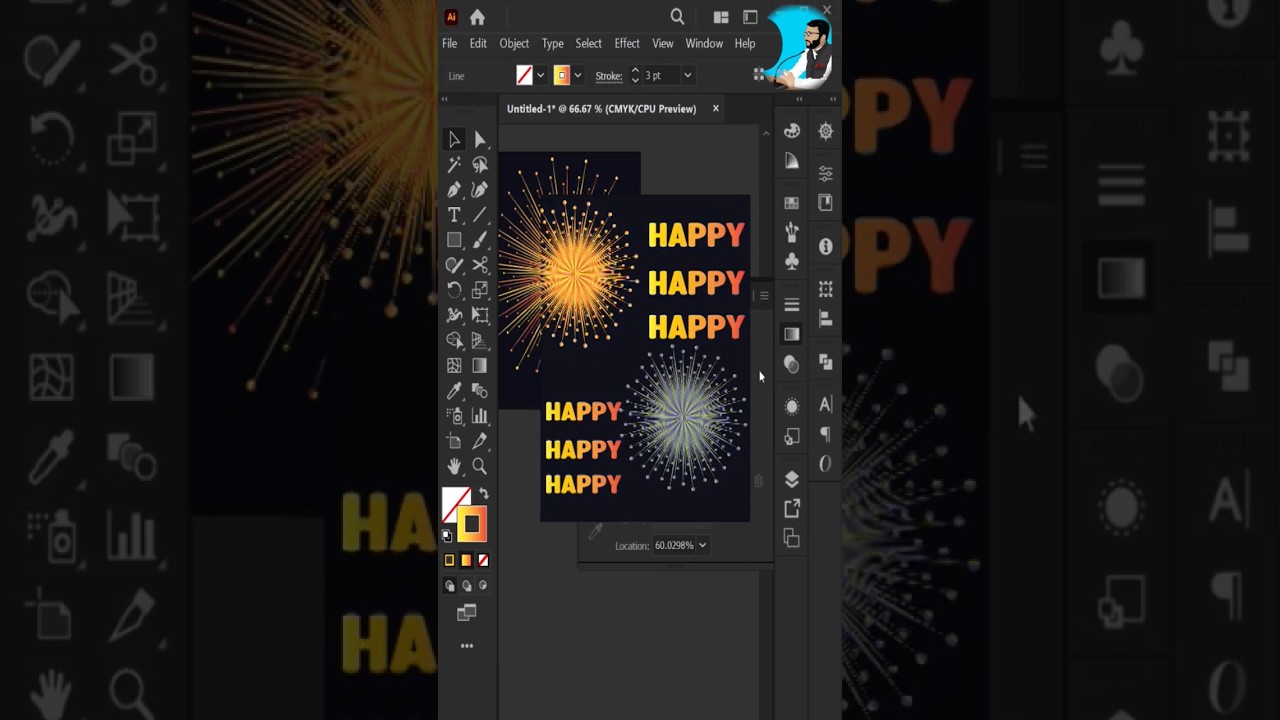 How to Create firework in Adobe Illustrator | Firework | Firework Animation | Firework Tutorial