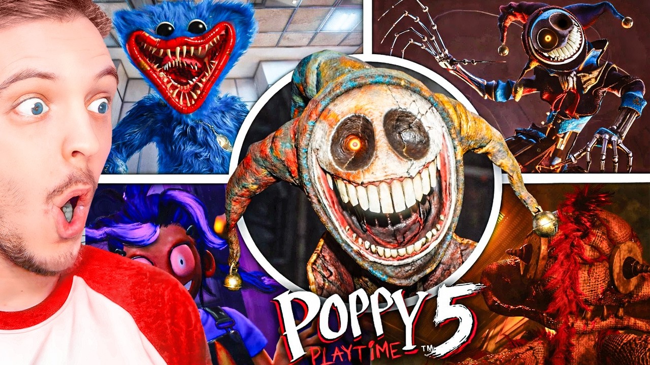 TOUS LES JUMPSCARES DE POPPY PLAYTIME CHAPITRE 5 ?! ( Huggy Wuggy , Prototype , Lily ,.. )