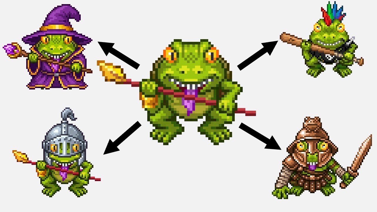 Criei uma IA que gera infinitas versões de personagens em pixel art