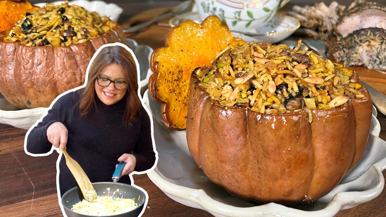 How to Make Stuffed Pumpkin with Spiced Fruit and Nut Rice | Rachael Ray