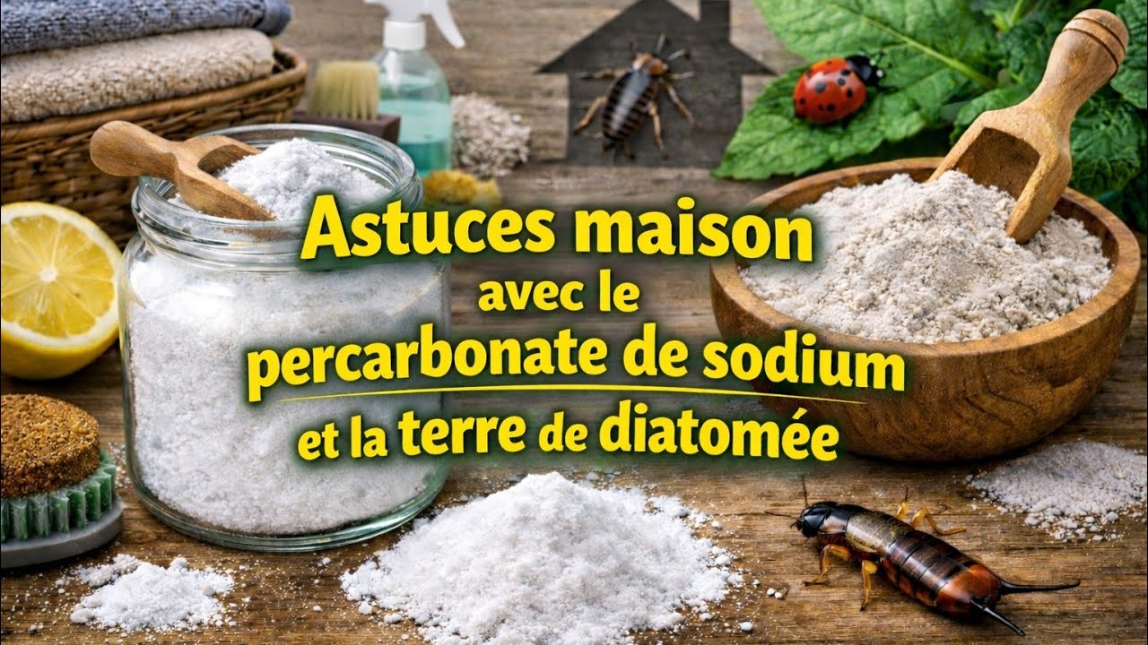 Astuces maison avec le percarbonate de soude et la terre de diatomée
