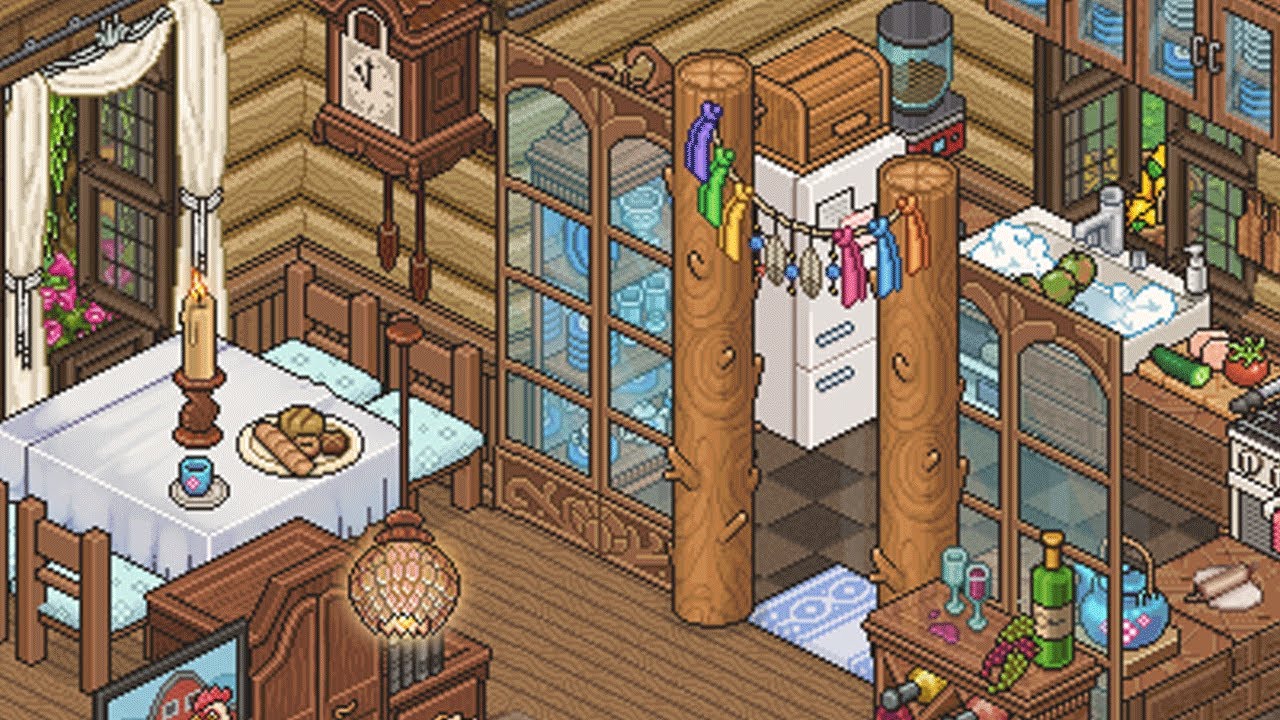 Rustic kitchen 🍷| HABBO Speed Build, ft.@Hancar & @Arcanyan