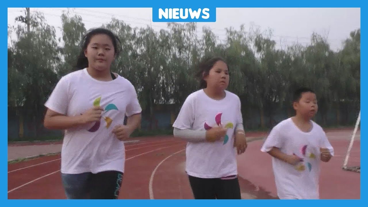 Te dikke kinderen in China moeten op afvalkamp