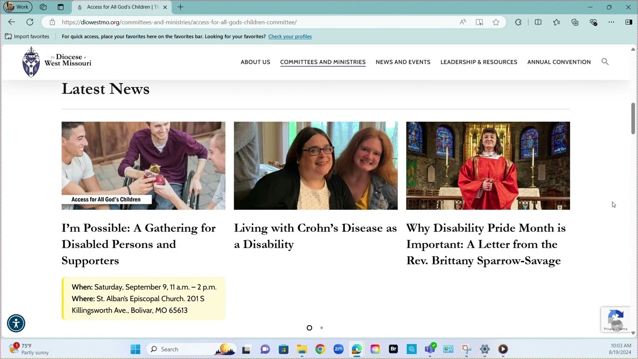 Committees and Ministries: Navigating the New Diocese of West Missouri Website