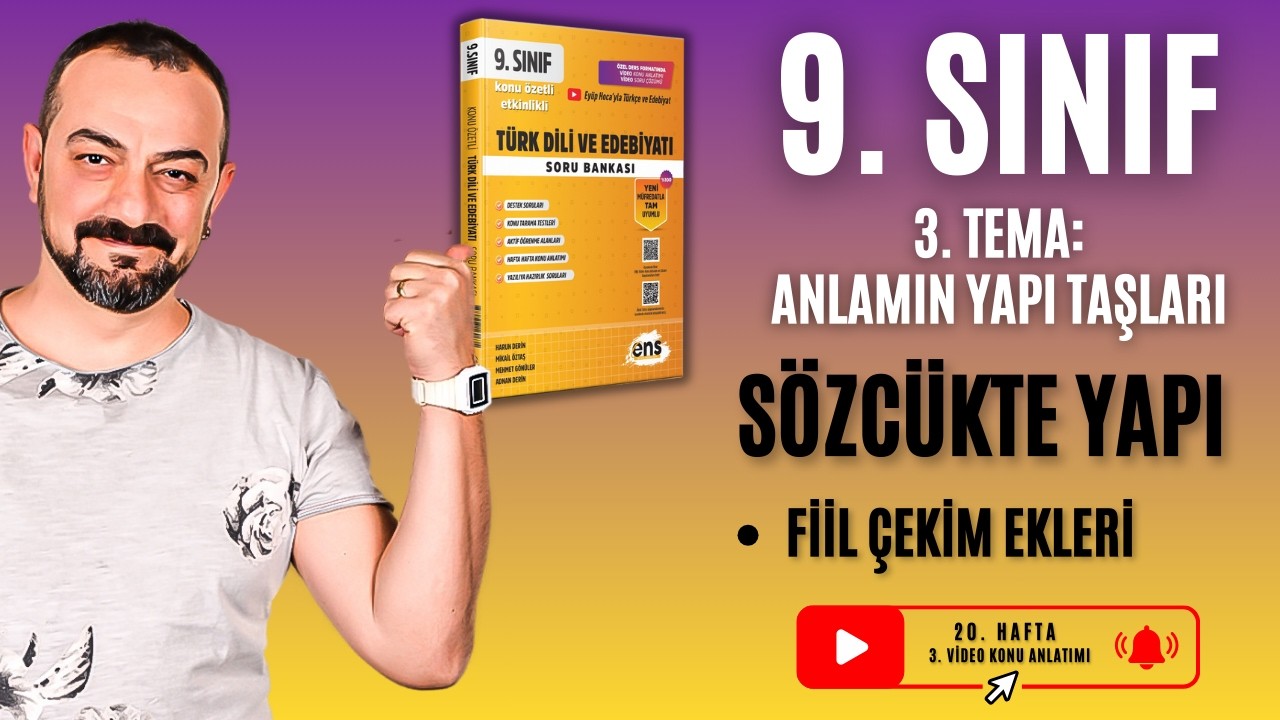 📌 9. Sınıf | Sözcükte Yapı – Fiil Çekim Ekleri | 3. Tema Anlamın Yapıtaşları