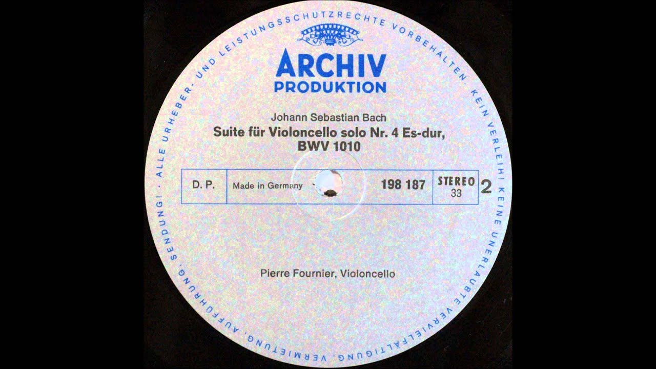 Bach Cello Suite No 4, Pierre Fournier, Cello
