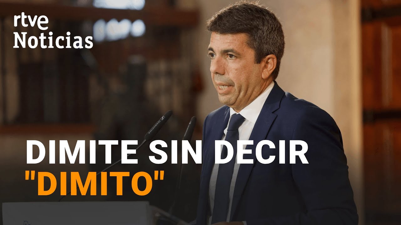 DANA: CARLOS MAZÓN DIMITE pero seguirá AFORADO porque NO DEJA su ESCAÑO | RTVE