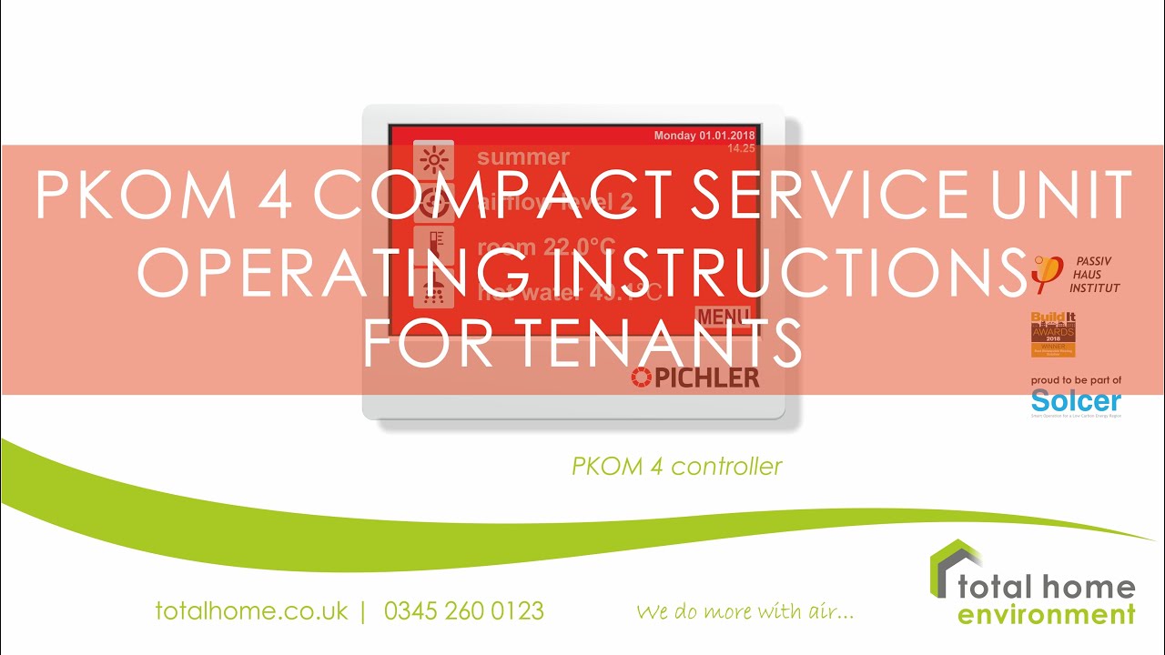 PKOM4 Tenant Controller Instructions, boost button & towel radiators.