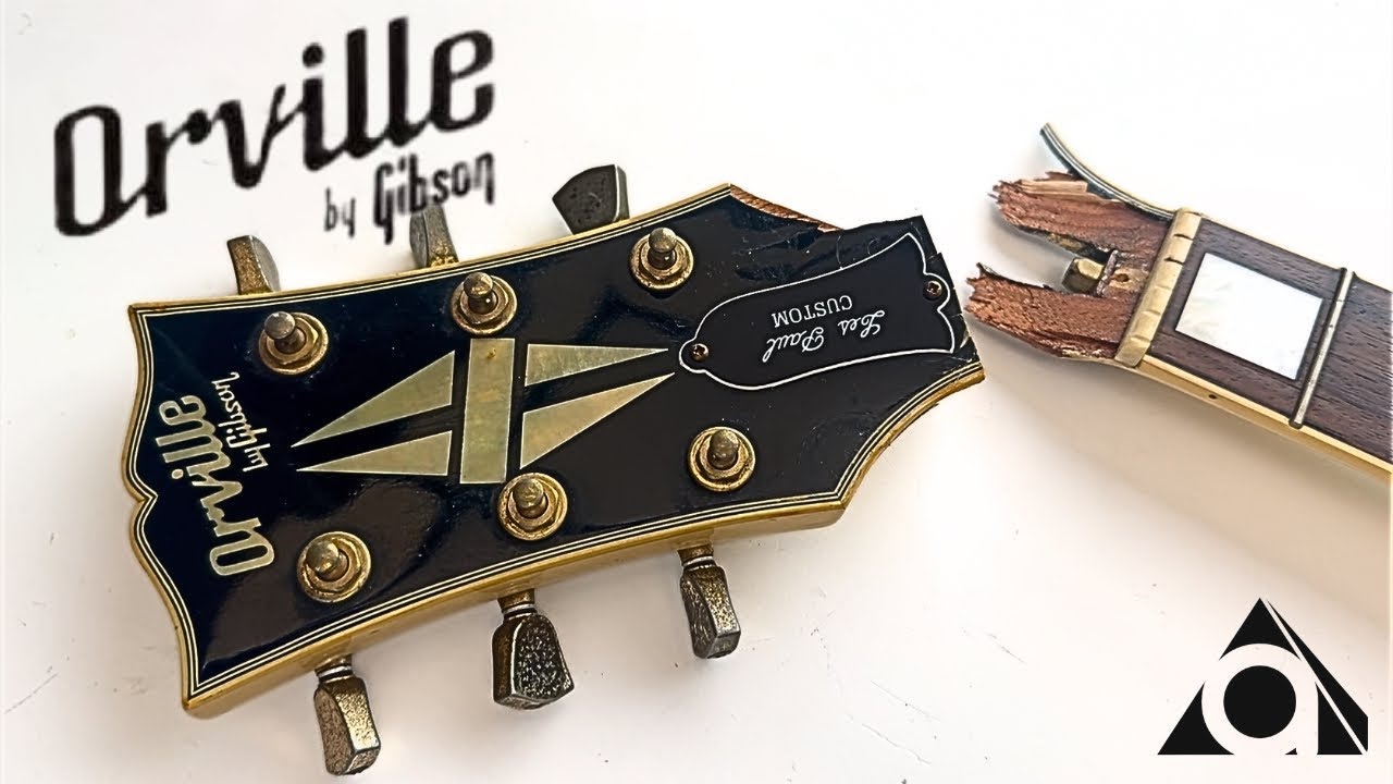 ASMR｜折れたギターヘッドを修復する – Orville by Gibson Headstock Restoration