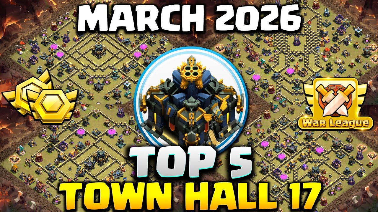 TOP 5! NEW BEST Town Hall 17 (TH17) War/CWL BASE + Copy Link 2026 | TH17 ANTI 2 STAR BASE | COC 