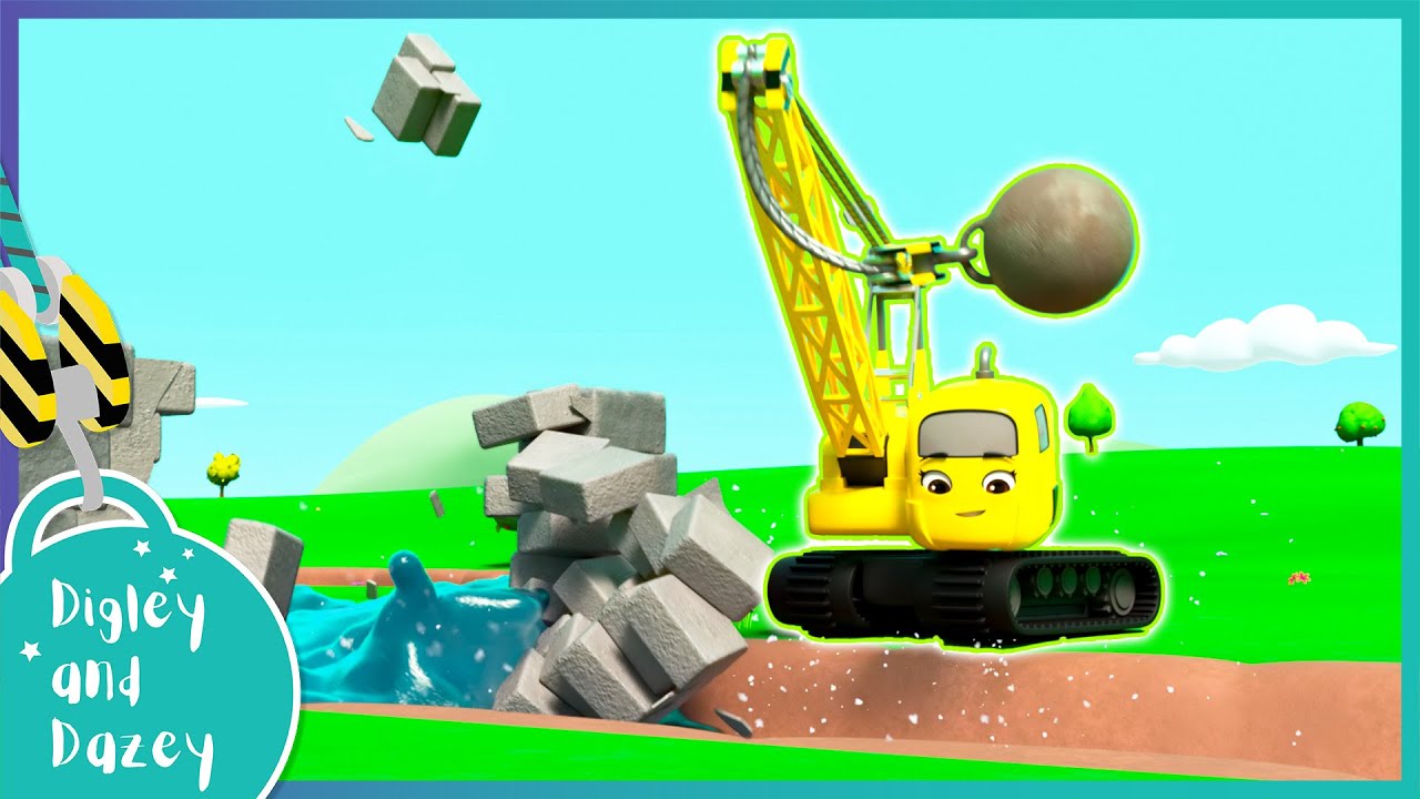 ⚙️ Construction CRASH ⚙️ | Digley and Dazey | Kids Construction Truck Cartoons