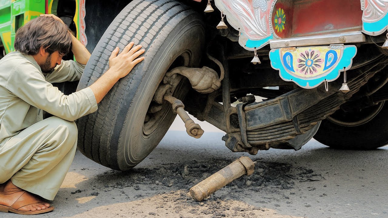 Truck Axle Breaks Under Heavy Load | Extreme Heat Roadside Repair! Complete video