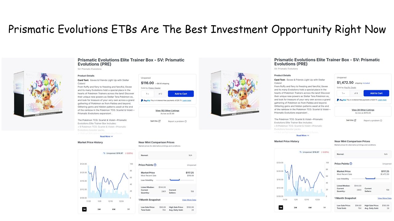 Я только что потратил тысячи долларов, инвестируя в ETB-приставки Prismatic Evolution.