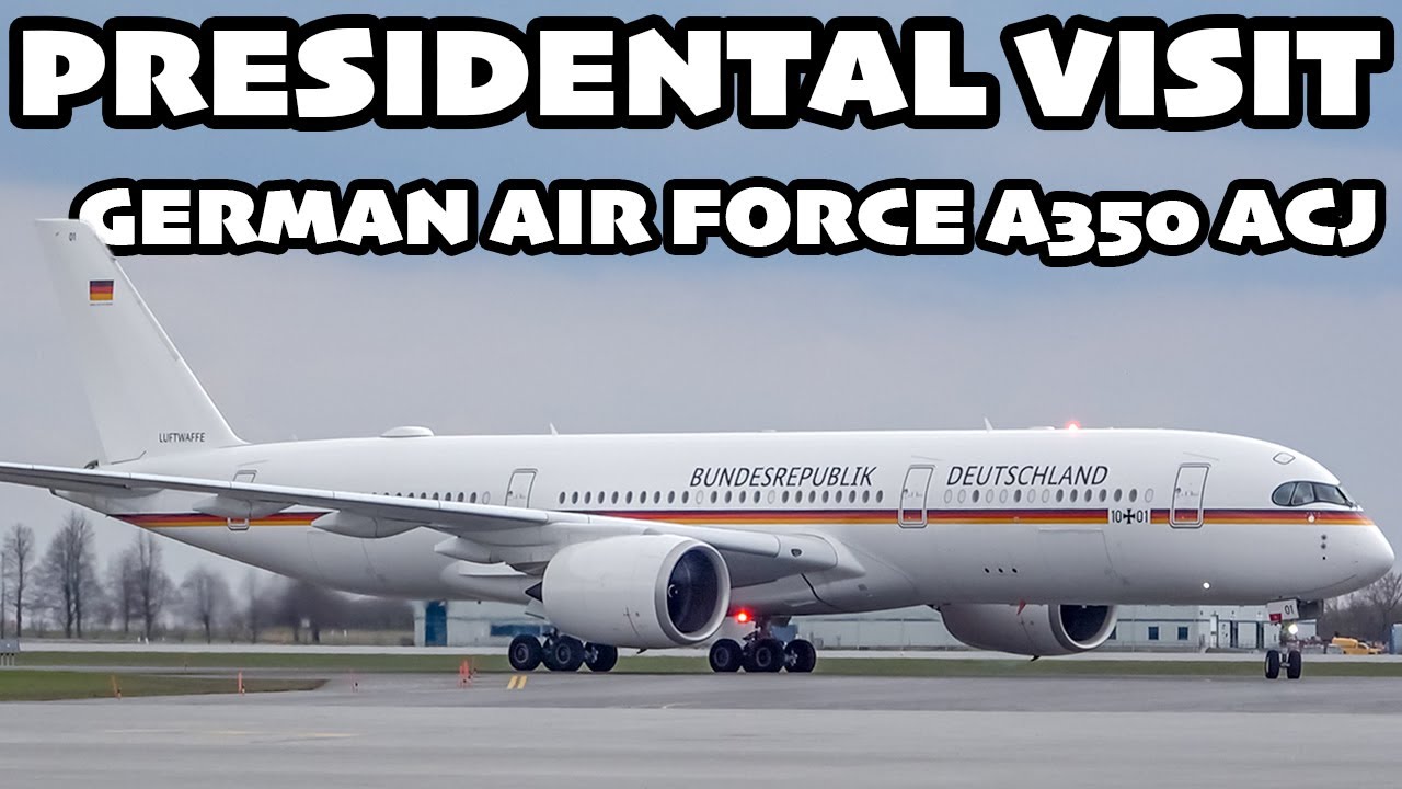 PRESIDENTIAL VISIT! German Air Force A350CJ landing in Ottawa (YOW) / CYOW)