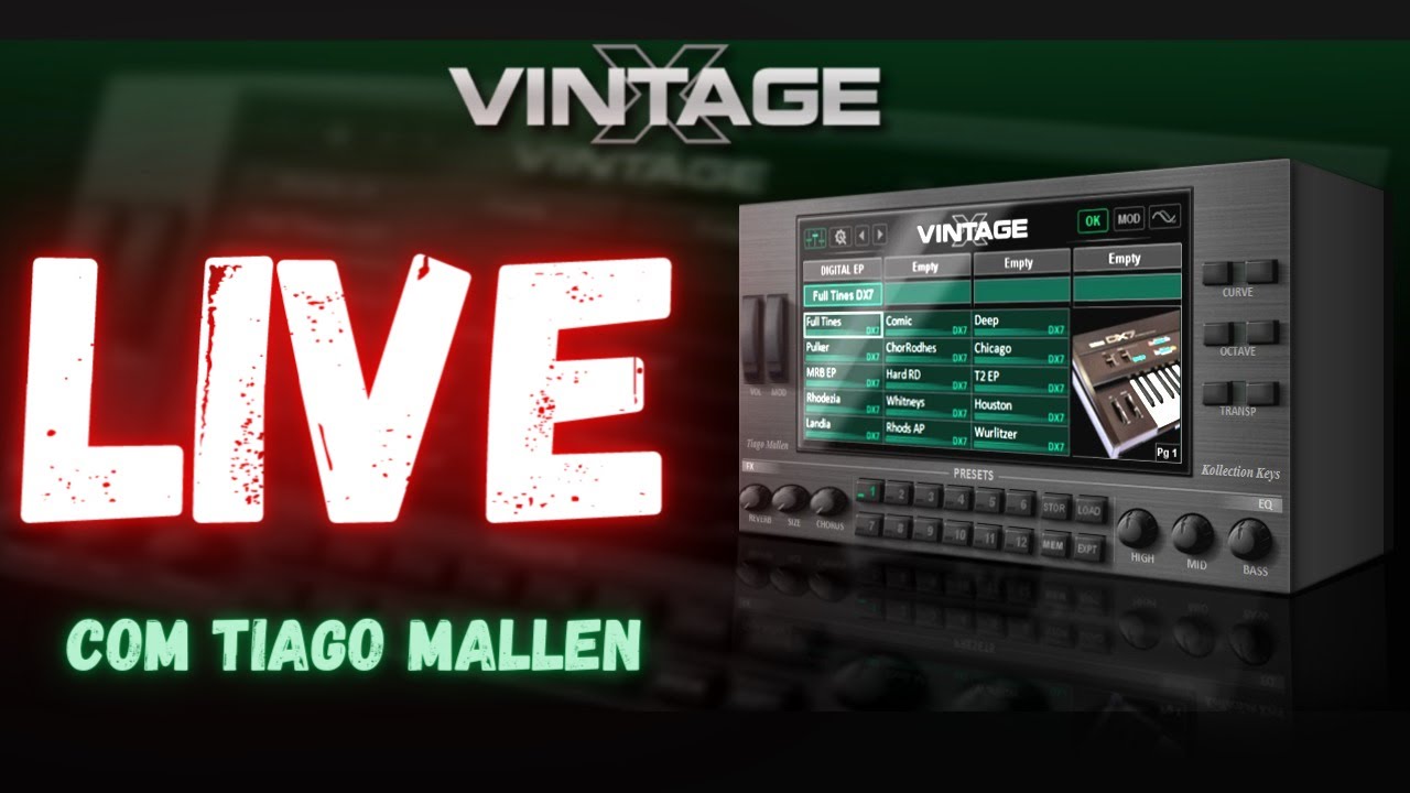 LIVE - VINTAGE-X com TIAGO MALLEN #kontakt ( Vai ter brinde) (Parte 1)