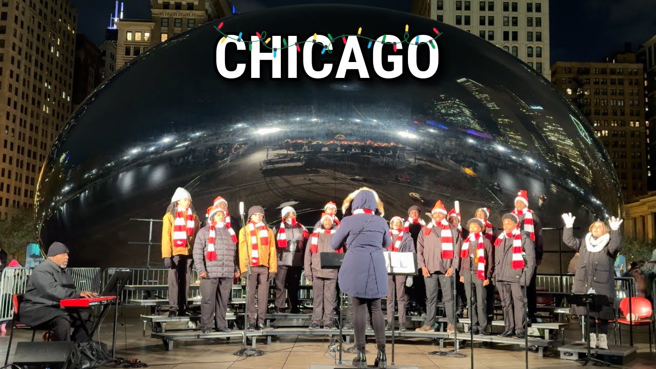 Chicago Christmas Season ✨ Holiday Sing-Along At Millennium Park On Friday | December 13, 2024 | 4k