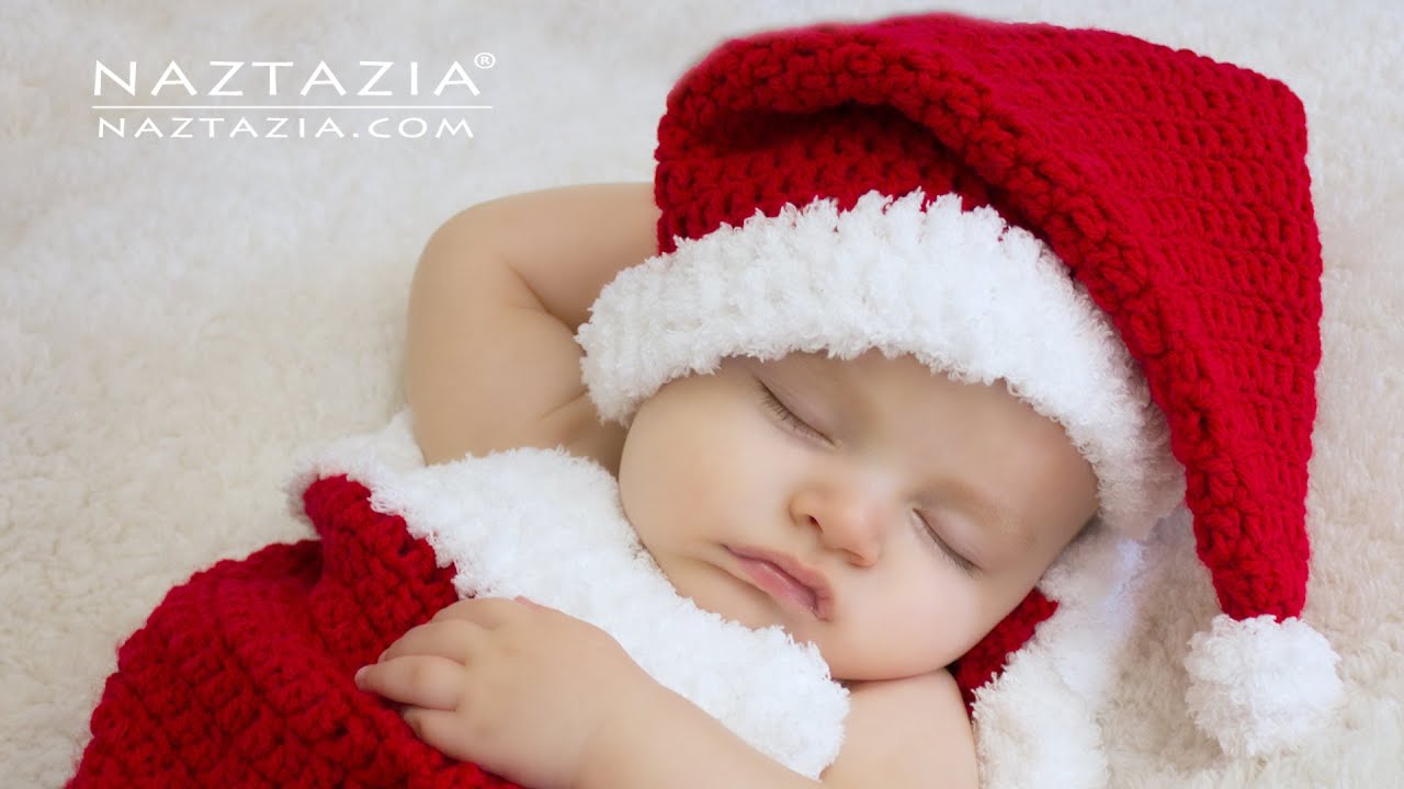 HOW to CROCHET SANTA HAT and COCOON for BABY - DIY Tutorial for Christmas