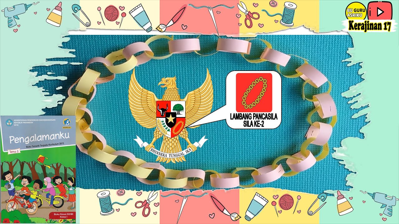 Membuat Rantai Lambang Pancasila Sila ke-2 | Kerajinan 17 | Materi Kelas 1 Tema 5