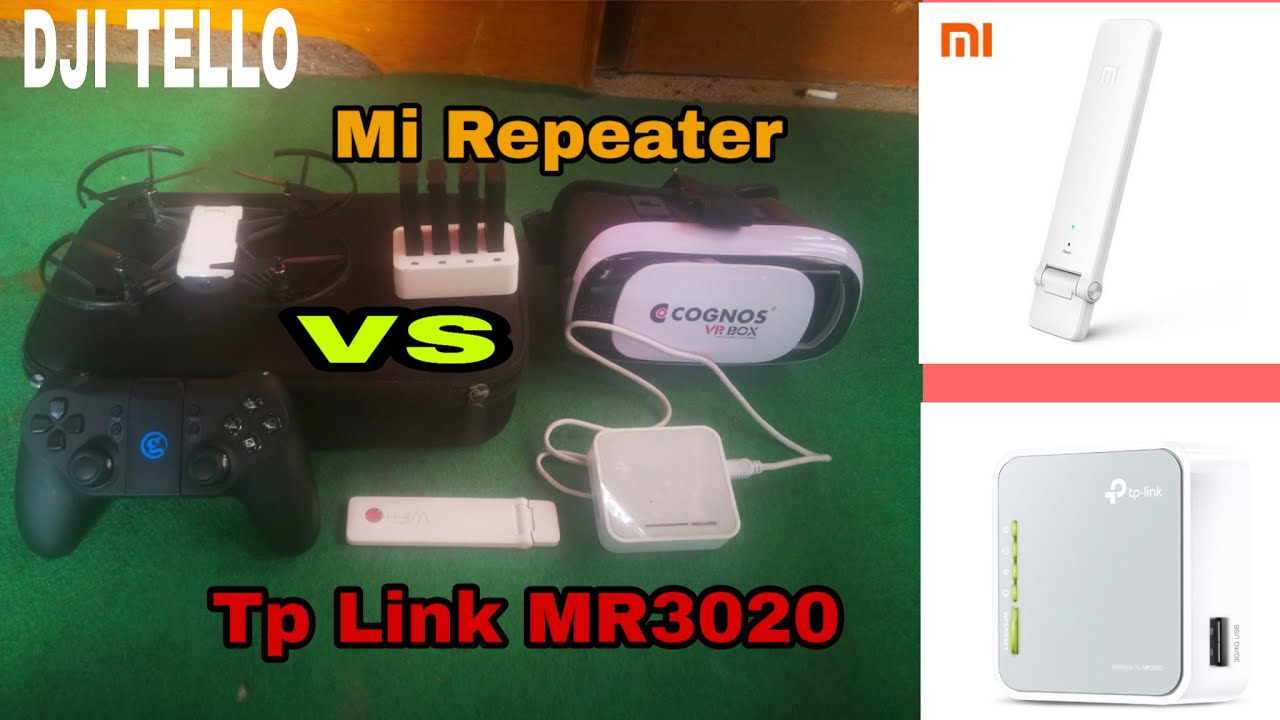 Perbandingan Dji Tello menggunakan Mi Repeater vs TP Link MR3020