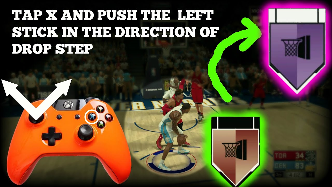 NBA 2K17 DROP STEPPER  BADGE ON AMETHYST | HOW TO DO BIG MAN  POST MOVES TUTORIAL