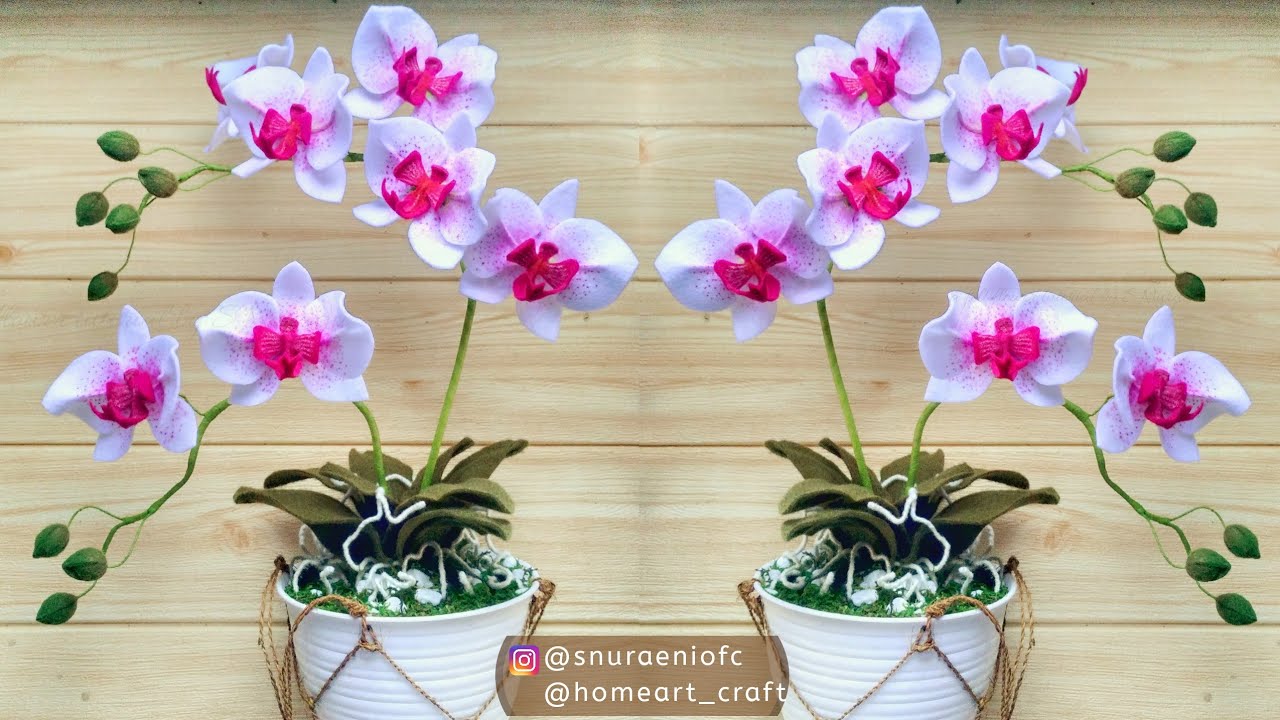 [FULL STEPS] Interior Flowers #DIY HANDMADE FELT ORCHIDS - DIY Flower || S Nuraeni