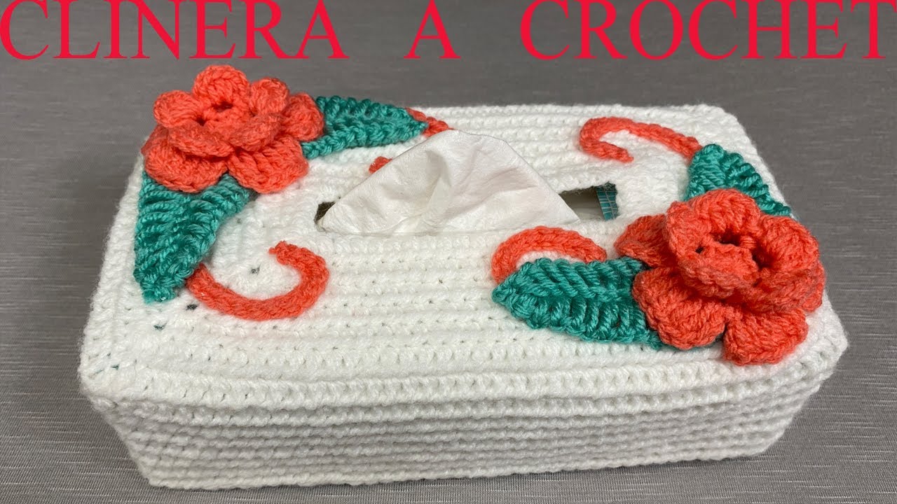 PASO A PASO PARA TEJER CLINERA A CROCHET FUNDA PARA PAÑUELOS