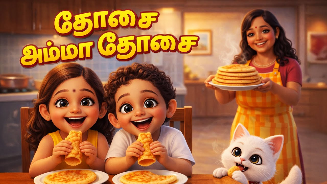 தோசை அம்மா தோசை | Dosa Amma Dosa | Tamil Kids Song