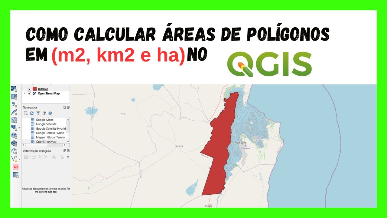 Como calcular área de polígonos em m2, km2 e ha no Qgis
