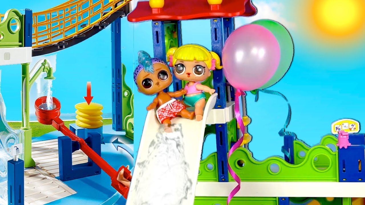 Mu&ntilde;ecas LOL Bebes Parque de Agua con Piscina y Supermercado de Barbie