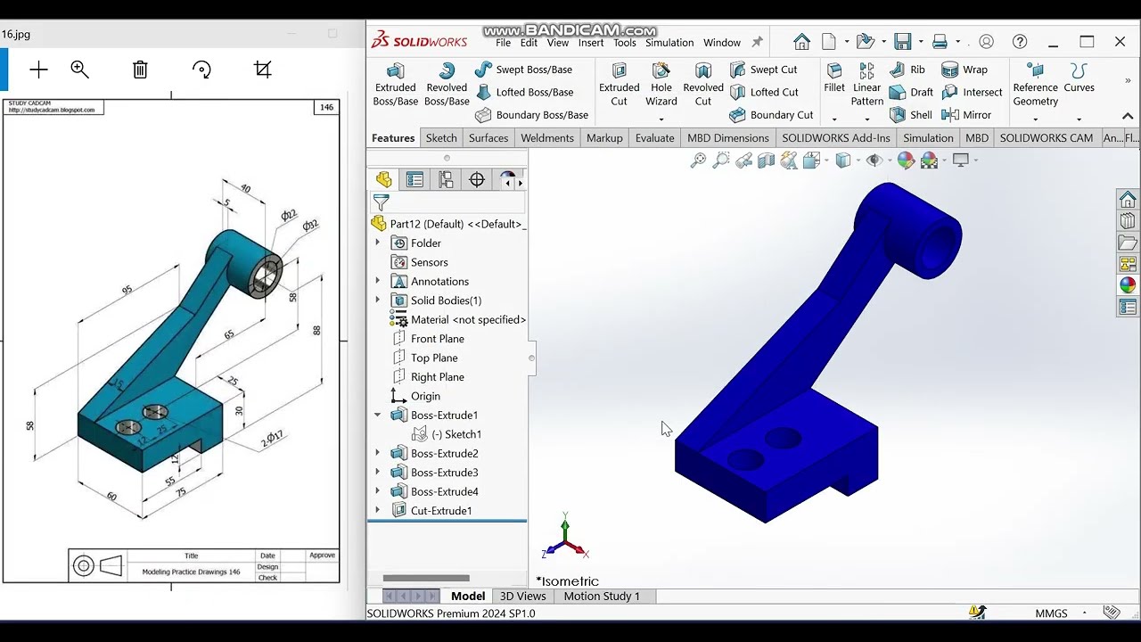 SolidWorks Tutorial 16 &ndash; 3D Block Modeling Step-by-Step