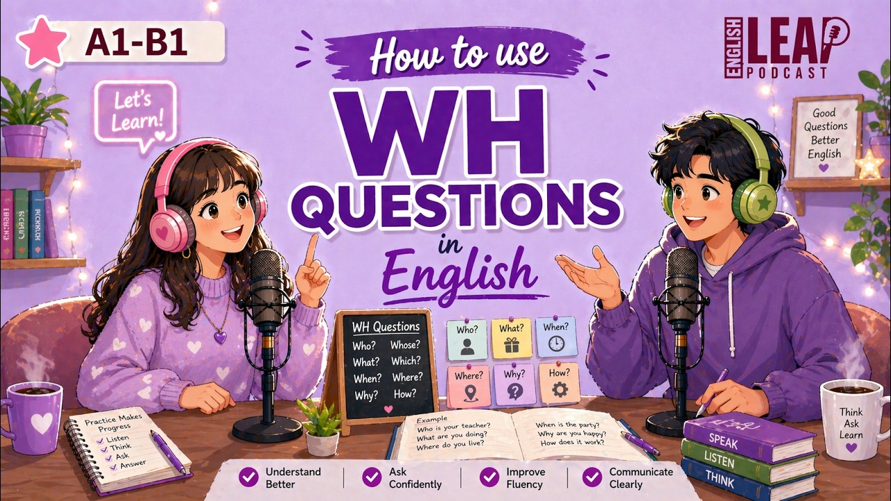 English Podcast for Easy English Conversation | How to Use WH Questions in English