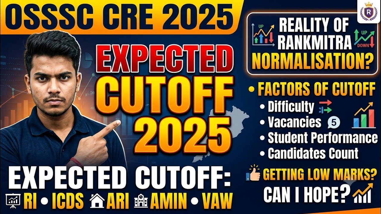 Expected #Cutoff of #OSSSC #CRE 2025 - #RI , #ICDS #ARI  #odishajobs #jobs  #result #odisha #exam