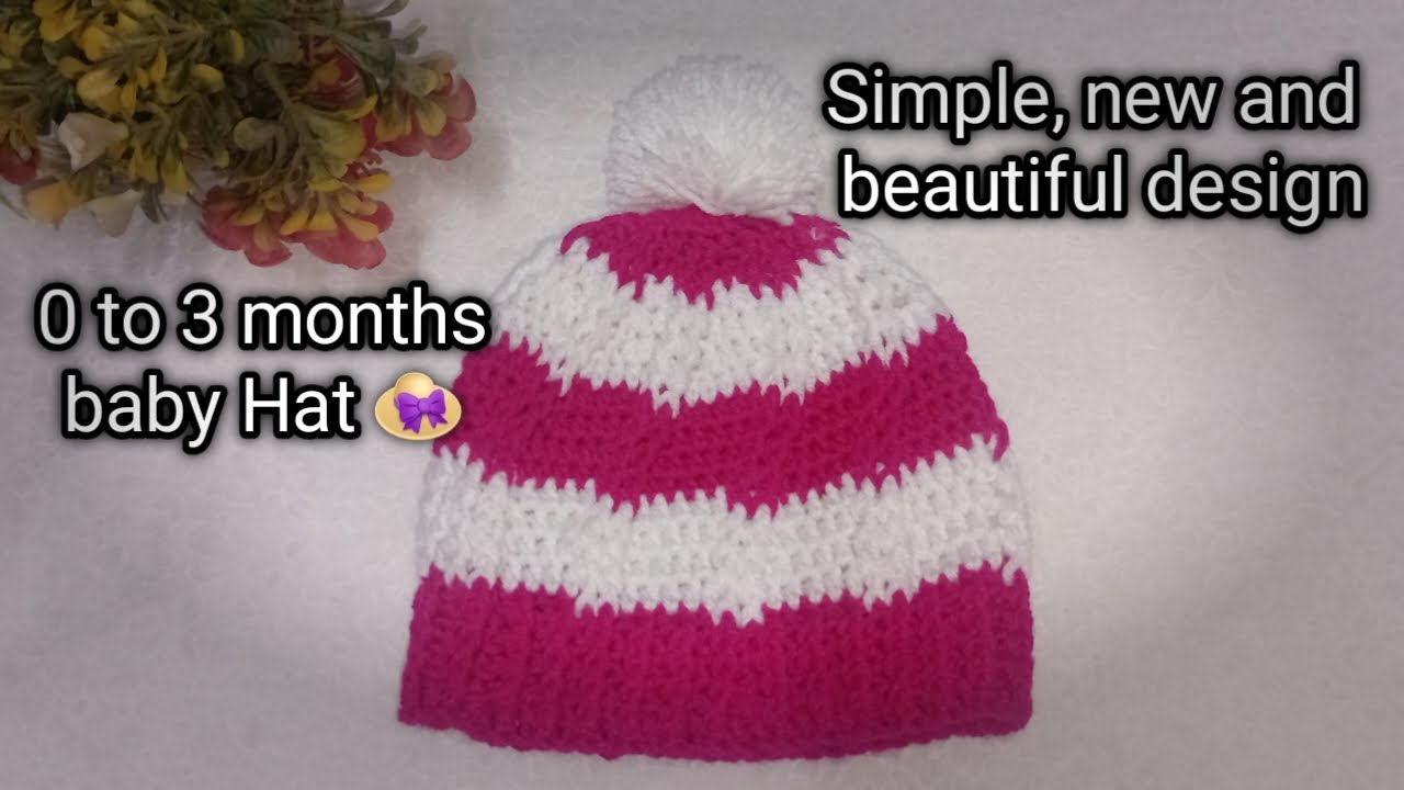 How to make hat for baby from 0 to 3 months | Easy way to make  baby hat 👒 😉 | Crochet Cap Tutorial 
