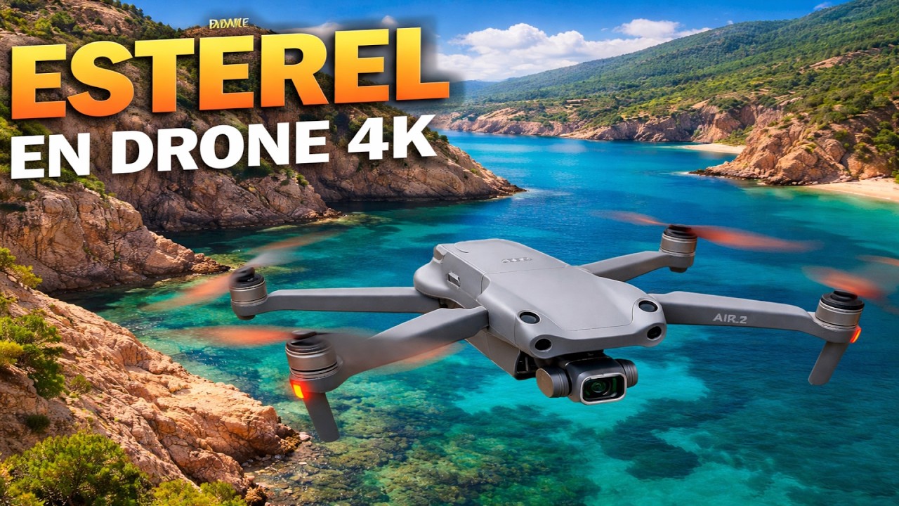 118 - Massif de l'Esterel et ses plages vu du ciel - drone 4K