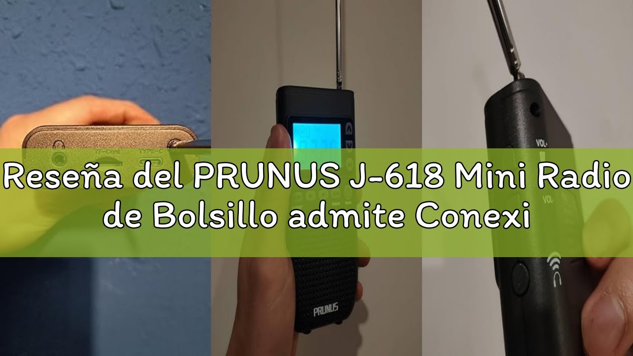 Reseña del PRUNUS J-618 Mini Radio de Bolsillo admite Conexión de Auriculares Bluetooth, Am FM Radio
