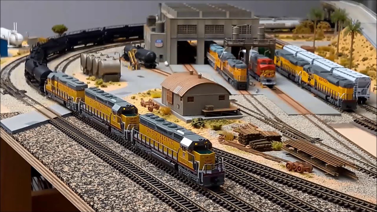N Scale layout - Sonora Pass - DIESELS IN THE DESERT III