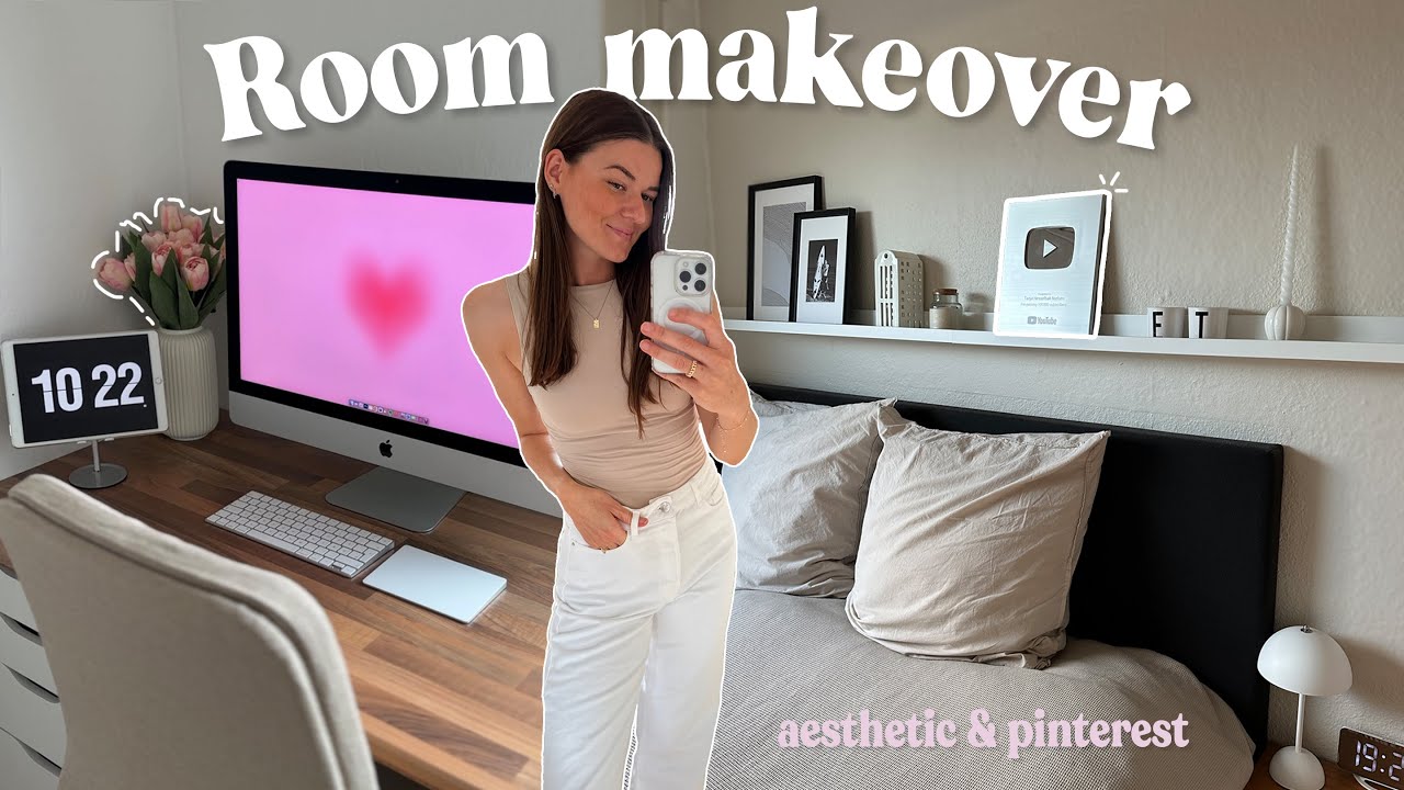 AESTHETIC ROOM MAKEOVER 🪞🕯️🩰🎧 bytter om på mine to værelser