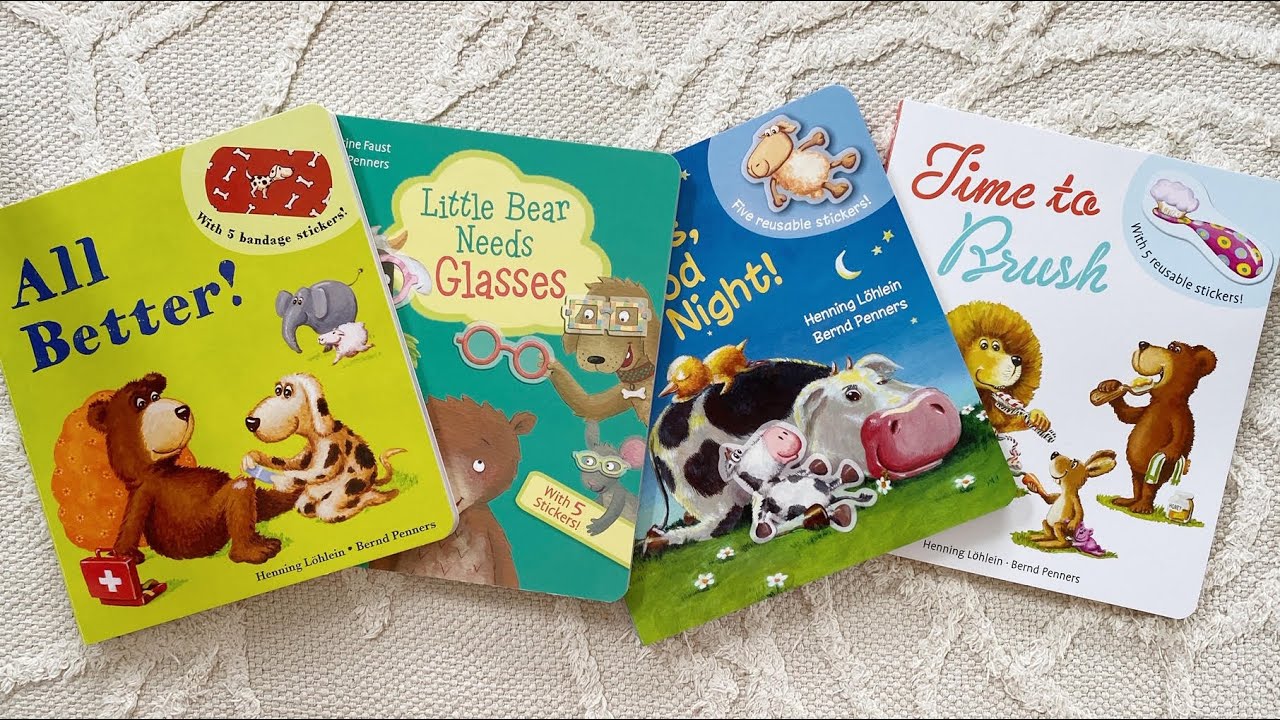 All Better, Little Bear Needs Glasses, Kisses Cuddles, Time to Brush | PaperPie
