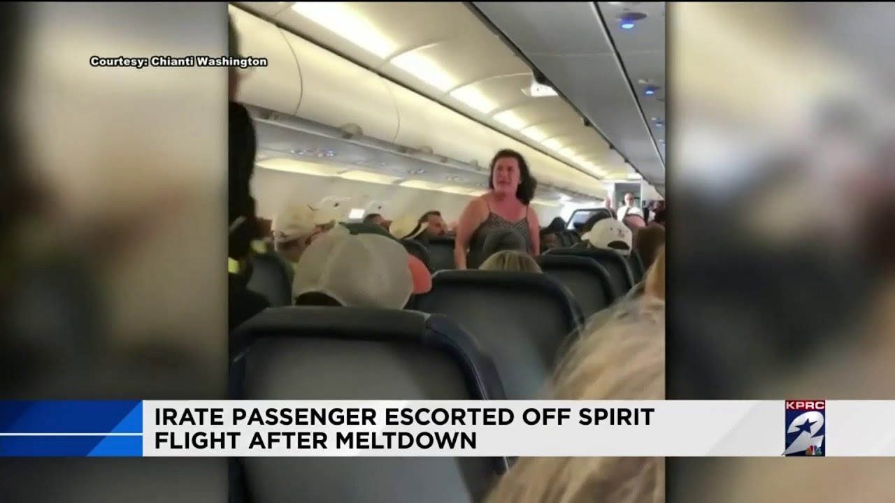Irate passenger escorted off Spirit flight after meltdown