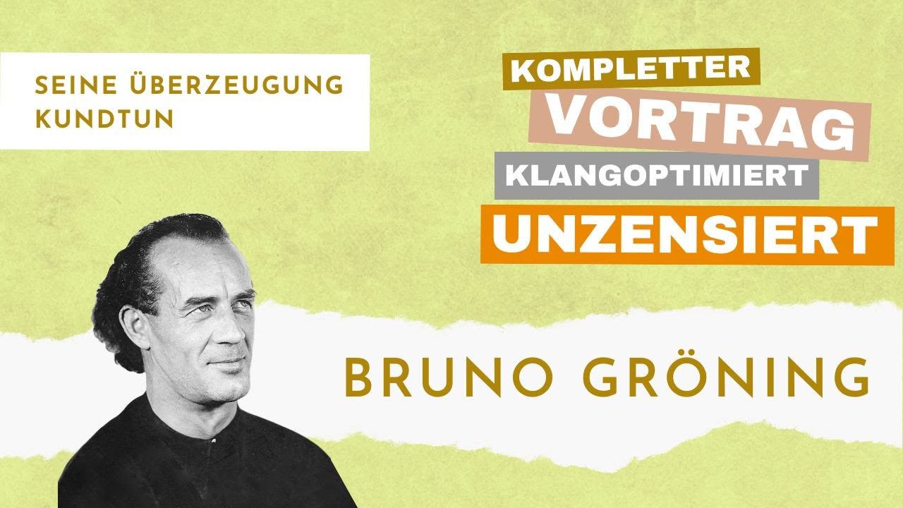 Original-Vortrag Bruno Gröning, Klagenfurt, 6.6.1958 