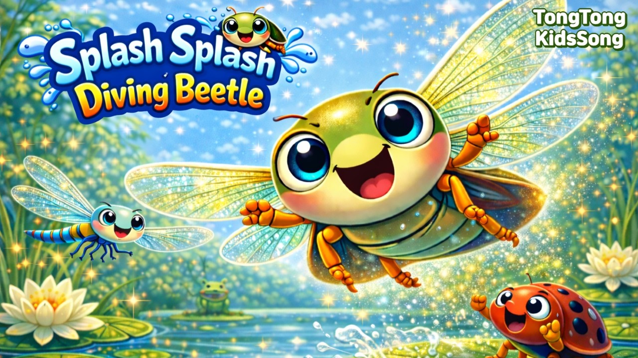 🪲 SPLASH SPLASH DIVING BEETLE | Amazing Insect Songs for Children | Nursery Rhyme |TongTongKids song