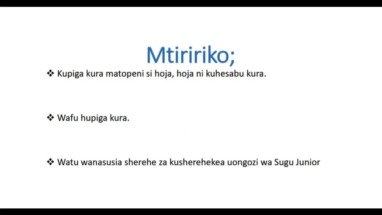 MSIBA WA KUJITAKIA//MAPAMBAZUKO YA MACHWEO NA HADITHI NYINGINE//UCHAMBUZI WA MTIRIRIKO WA MATUKIO