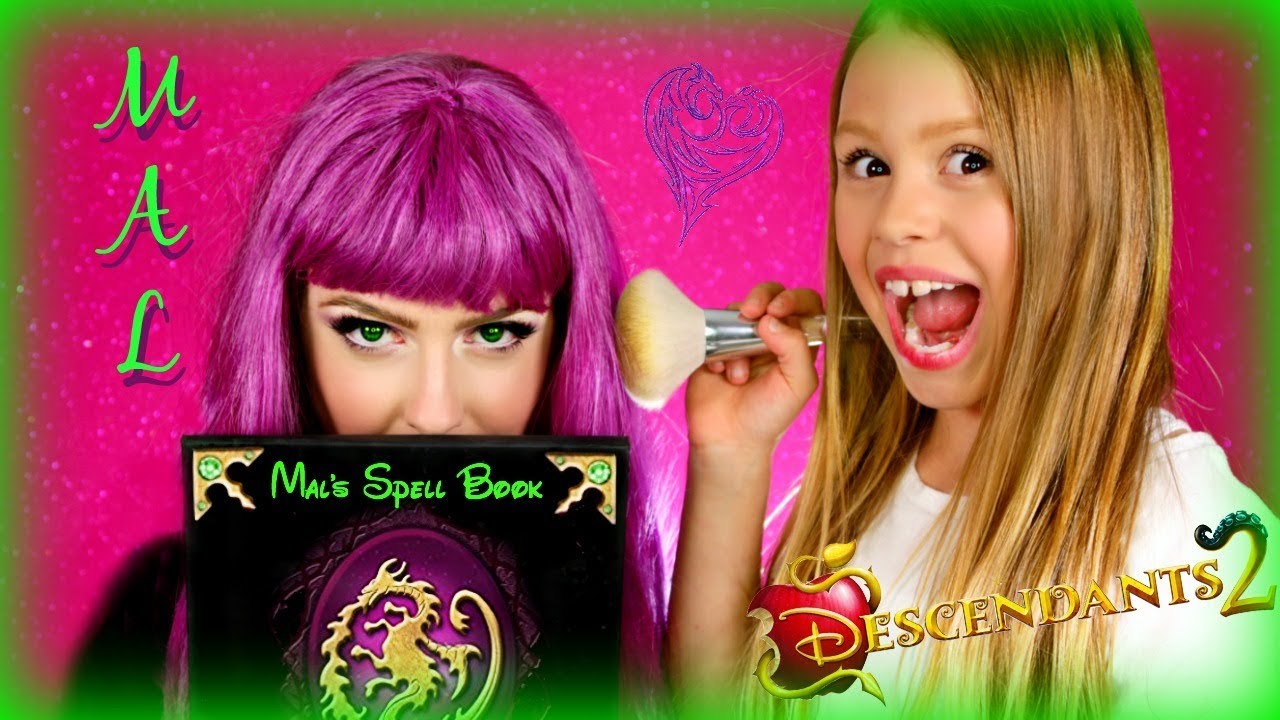 Disney Descendants 2 Mal Makeup Makeover on My MOM!