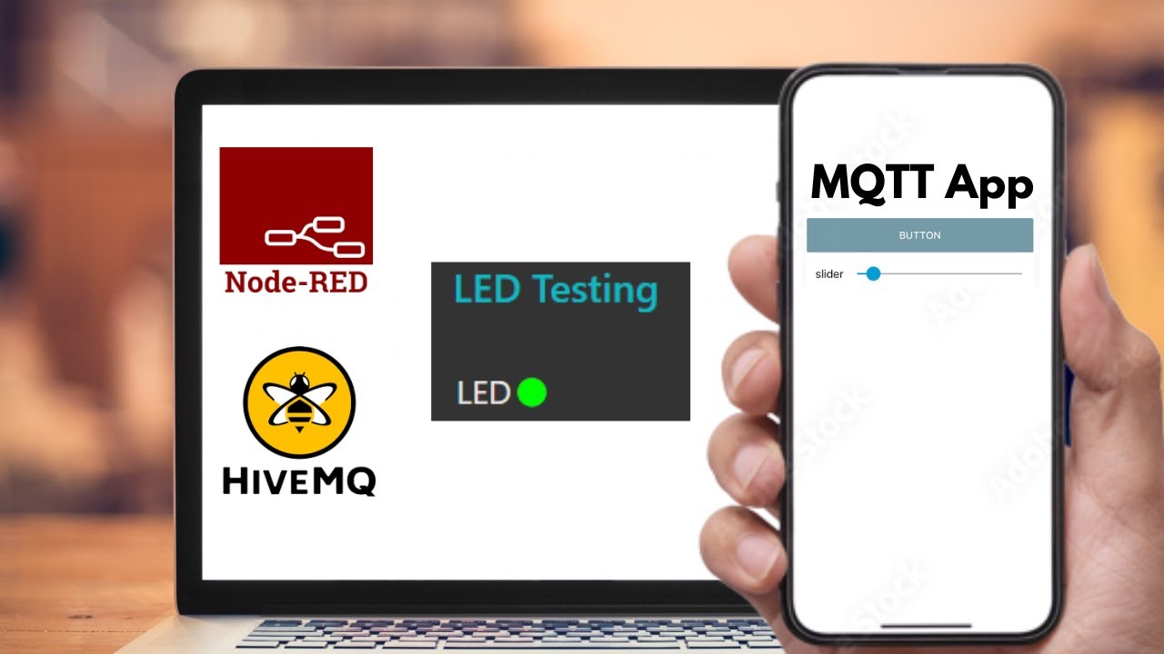 Control LED MQTT Node-red using IoT MQTT Panel Apps