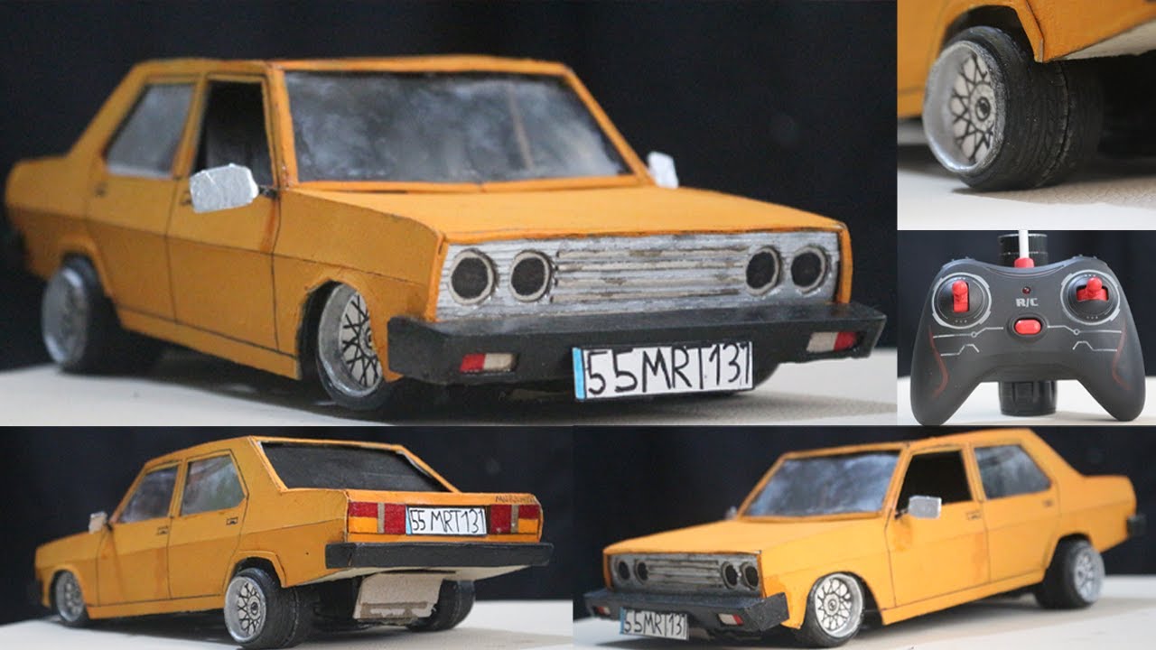 How to make a model car out of cardboard?[TOFAŞ MURAT 131]Maket araba yapımı?